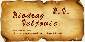 Miodrag Veljović vizit kartica
